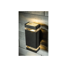 Світильник Фасадний Nessa Подвійний, Gu10, Max.50W, Ip54, Чорний GTV