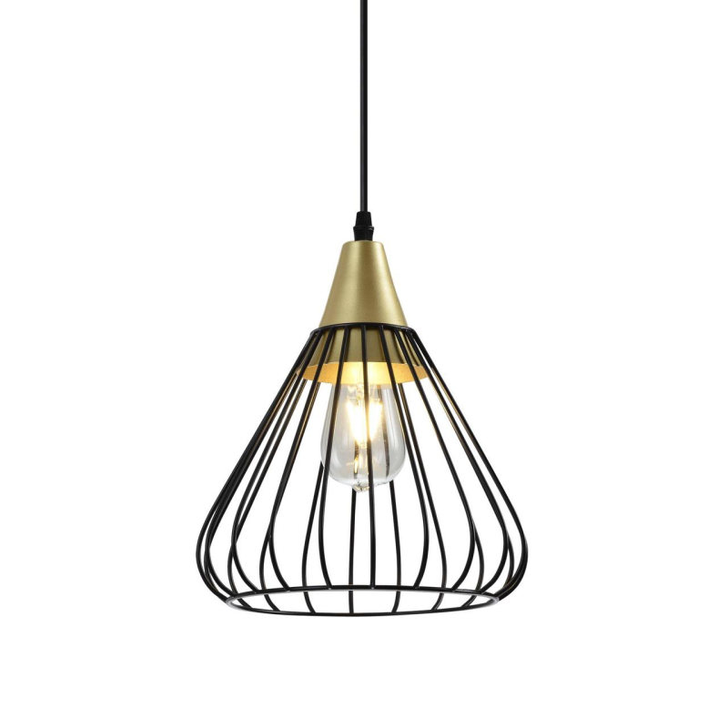 Підвісний Світильник Decor Tess, E27, Ip20, D24Cm, Чорний/Золотий (Os-Tess-11-Dec) GTV