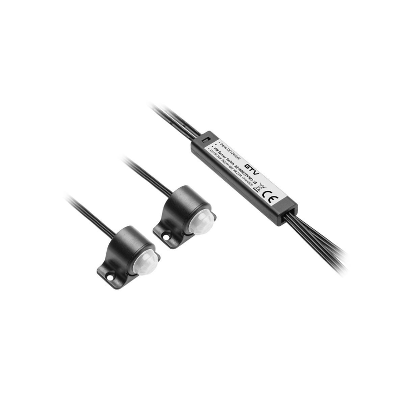 Подвійний Інфрачервоний Датчик Руху Gtv, Кабель 2М, Чорний (Ae-Wbezdpir2-20) GTV