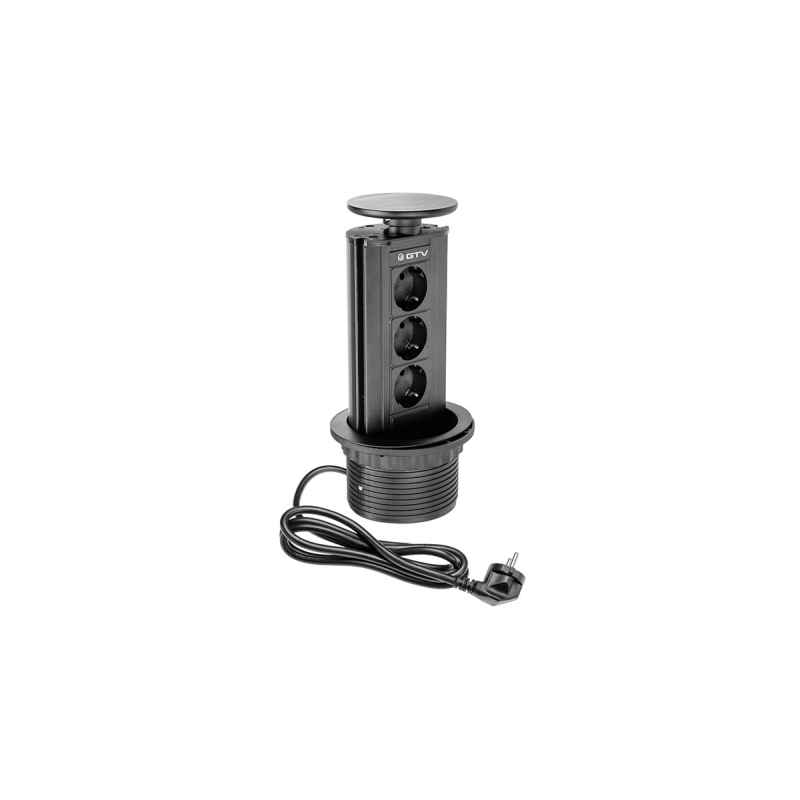 Подовжувач Для Офісу (Вбудований В Стіл), 3 гнізда Schucko Чорний (Ae-Bpw3Gs-20) GTV Подовжувач Для Офісу (Вбудований В Стіл), 3 гнізда Schucko Чорний (Ae-Bpw3Gs-20) GTV