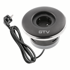 Подовжувач Круглий Врізний Shutter, 1Xschuko, Кабель З Вилкою 1,5М, Чорний (Ae-Gm1Sshu-20) GTV