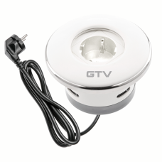 Подовжувач Круглий Врізний Shutter, 1Xschuko, Кабель З Вилкою 1,5М, Білий (Ae-Gm1Sshu-10) GTV