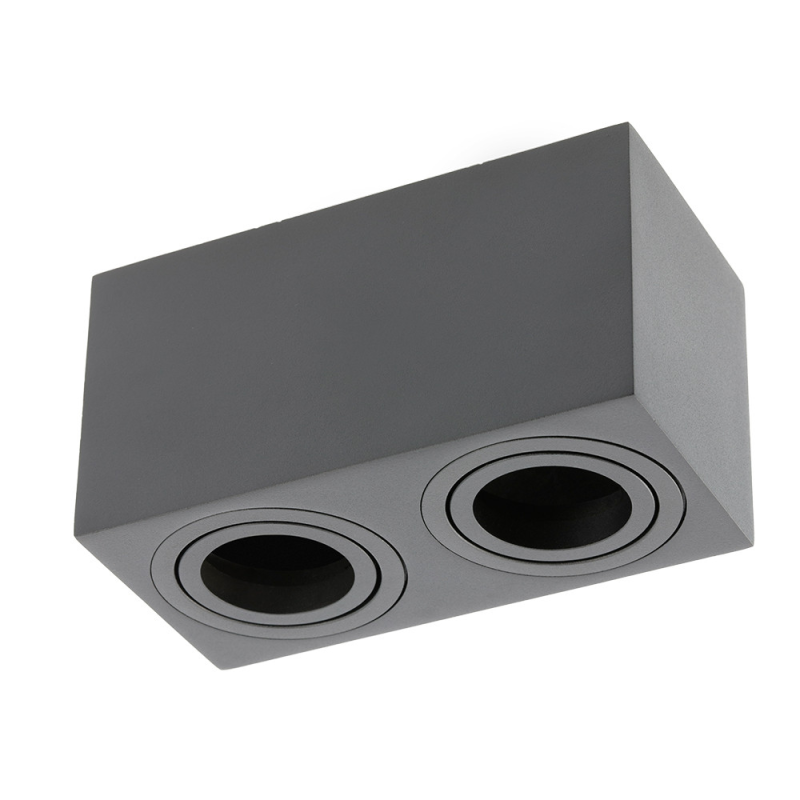 Світильник Подвійний Aveiro Duo Bis, Алюміній, 160X80X90мм, Ip20, Max.20W*2, Квадрат, Чорний (Os-Avb80160Kw2-00) GTV Світильник Подвійний Aveiro Duo Bis, Алюміній, 160X80X90мм, Ip20, Max.20W*2, Квадрат, Чорний (Os-Avb80160Kw2-00) GTV