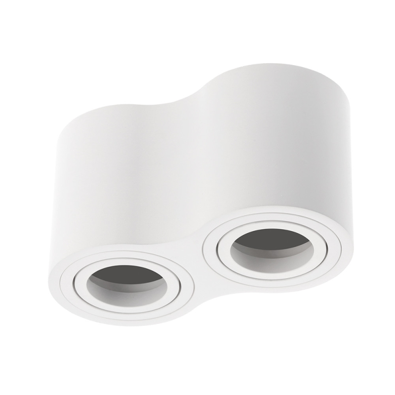 Світильник Подвійний Aveiro Duo Bis, Алюміній, 160X80X90мм, Ip20, Круглий, Білий (Os-Avb80160Ok2-10) GTV Світильник Подвійний Aveiro Duo Bis, Алюміній, 160X80X90мм, Ip20, Круглий, Білий (Os-Avb80160Ok2-10) GTV