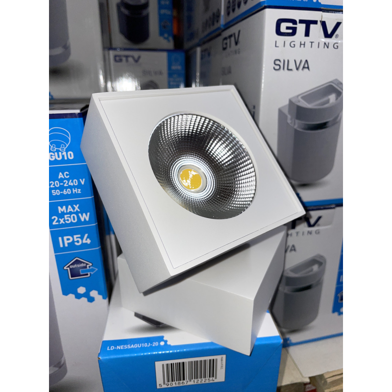 Світильник Led Bianco, 15W, Ip20, 4000K, 104Х101Х101, Квадрат, Білий, З Нахилом (Ld-Bnc15Wkb-Nb) GTV Світильник Led Bianco, 15W, Ip20, 4000K, 104Х101Х101, Квадрат, Білий, З Нахилом (Ld-Bnc15Wkb-Nb) GTV