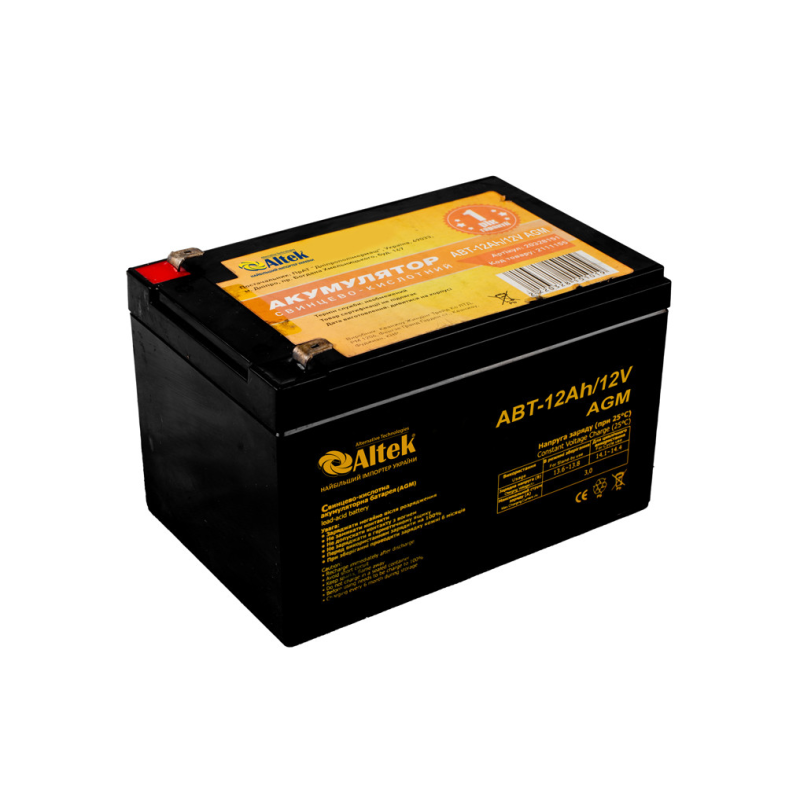 Акумулятор ALTEK ABT 12Аh 12V AGM Акумулятор ALTEK ABT 12Аh 12V AGM