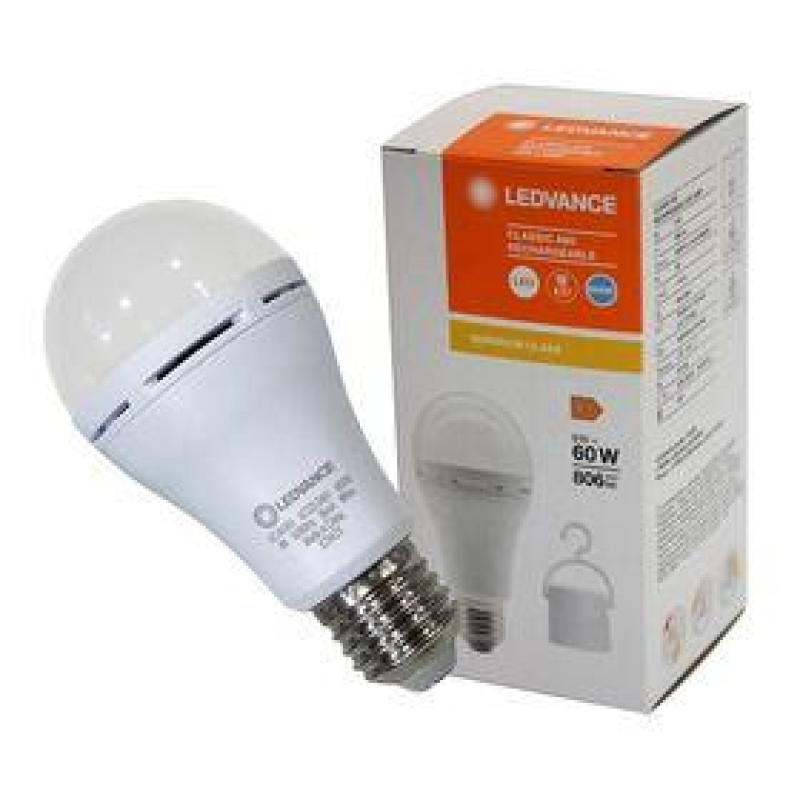 Світлодіодна лампа з акумулятором LED CL A60 RECHARGEABLE 8W/865 230V E27 Світлодіодна лампа з акумулятором LED CL A60 RECHARGEABLE 8W/865 230V E27
