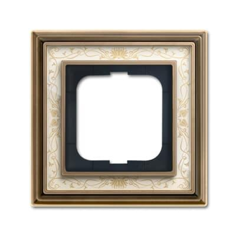 Рамка одинарна ABB DINASTY Латунь антична білий розпис 1721-846-500 Рамка одинарна ABB DINASTY Латунь антична білий розпис 1721-846-500