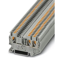 Клемна колодка збірна PT-2-3 PT 2,5 мм2 1-рівнева 1-2 на DIN-рейку сіра