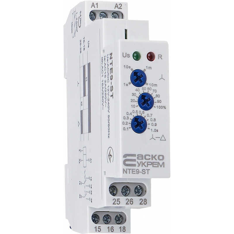 Реле Часу Tsd2 Зірка/Трикутник 0.1S-10M 75Ms/150Ms 24-240V Ac/Dc 2Кан ENERGIO Реле Часу Tsd2 Зірка/Трикутник 0.1S-10M 75Ms/150Ms 24-240V Ac/Dc 2Кан ENERGIO