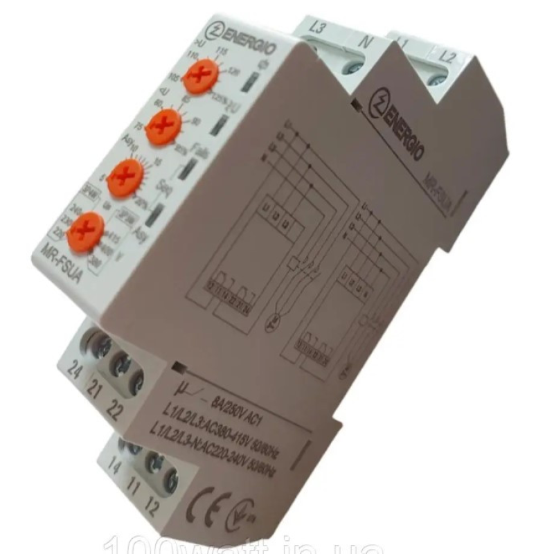 Реле Контролю Фаз Fs Наявність, Послідовність No+Nc ENERGIO Реле Контролю Фаз Fs Наявність, Послідовність No+Nc ENERGIO