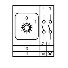 Перемикач Кулачковий Пакетний 0-1 2P 32А/1 ENERGIO