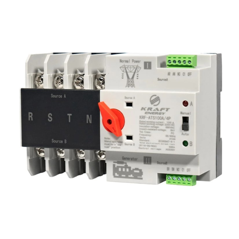 Автоматичний перемікач АВР Kraft KRF-ATS100A/4p 4 полюси