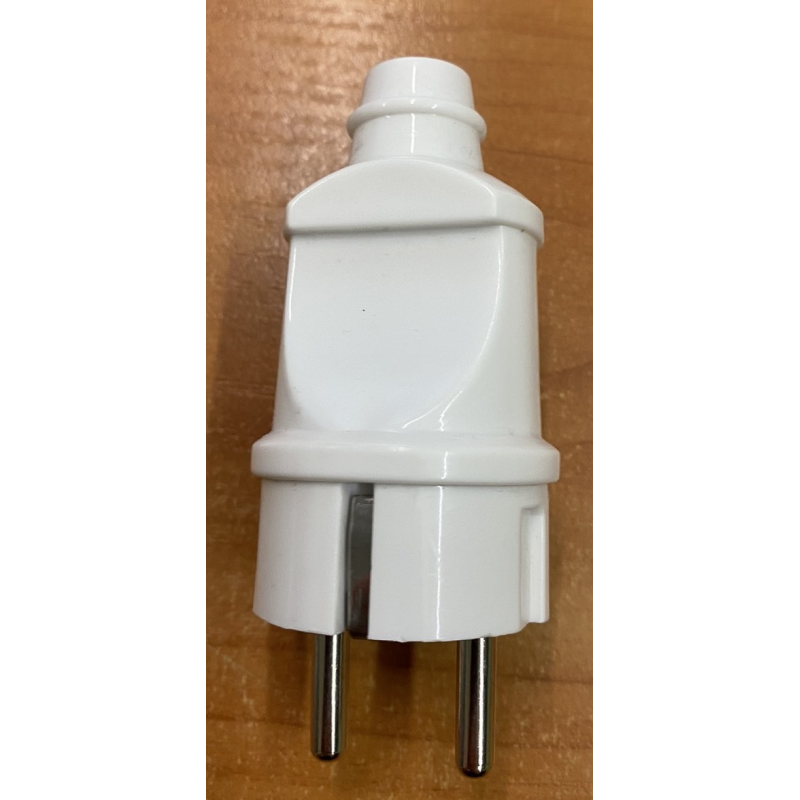 Вилка Побутова 16А Пряма З/К Біла ENERGIO