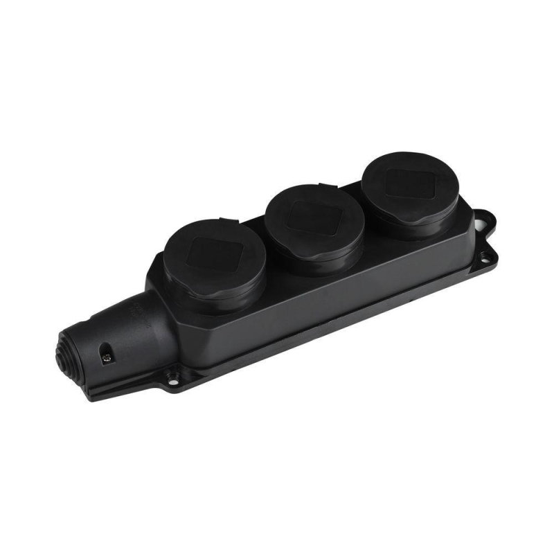 Розетка Каучукова 16А Потрійна З/К ENERGIO Розетка Каучукова 16А Потрійна З/К ENERGIO