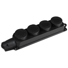 Розетка Каучукова 16А На Чотири гнізда З/К ENERGIO