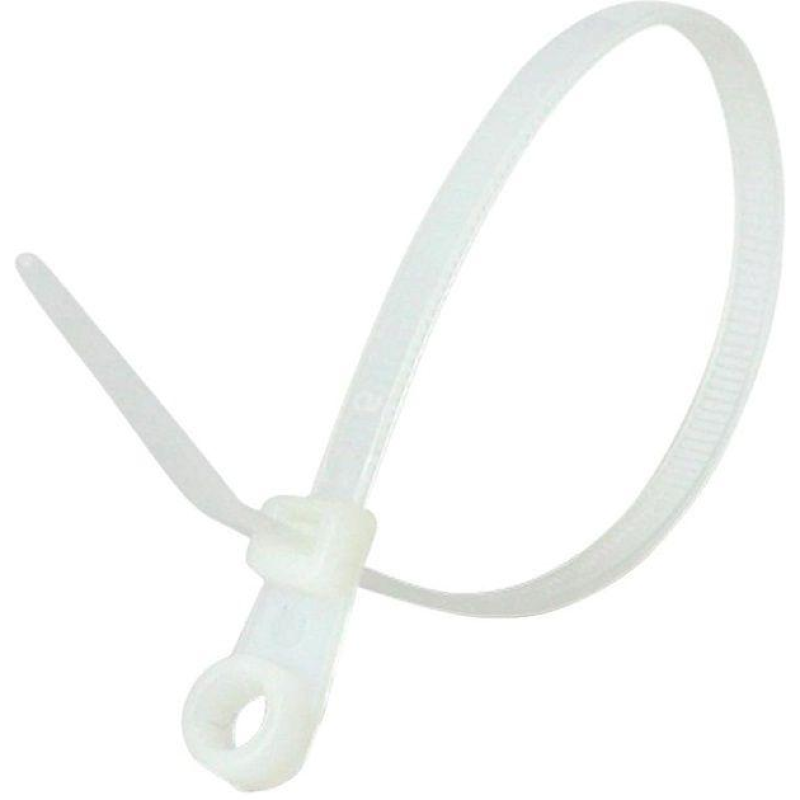 Кабельна Стяжка З Кільцем 4.8X370 Біла (100Шт) ENERGIO