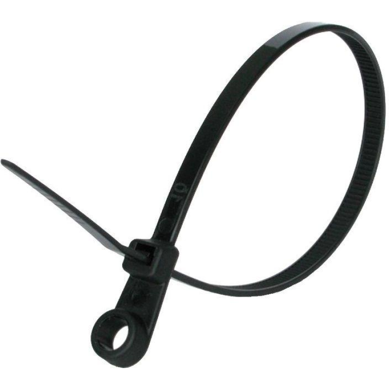 Кабельна Стяжка З Кільцем 4.8X370 Чорна (100Шт) ENERGIO