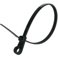 Кабельна Стяжка З Кільцем 7.6X380 Чорна (100Шт) ENERGIO