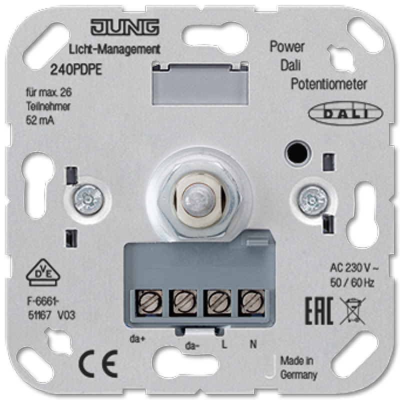 Потенціометр DALI з джерелом живлення 240PDPE Потенціометр DALI з джерелом живлення 240PDPE