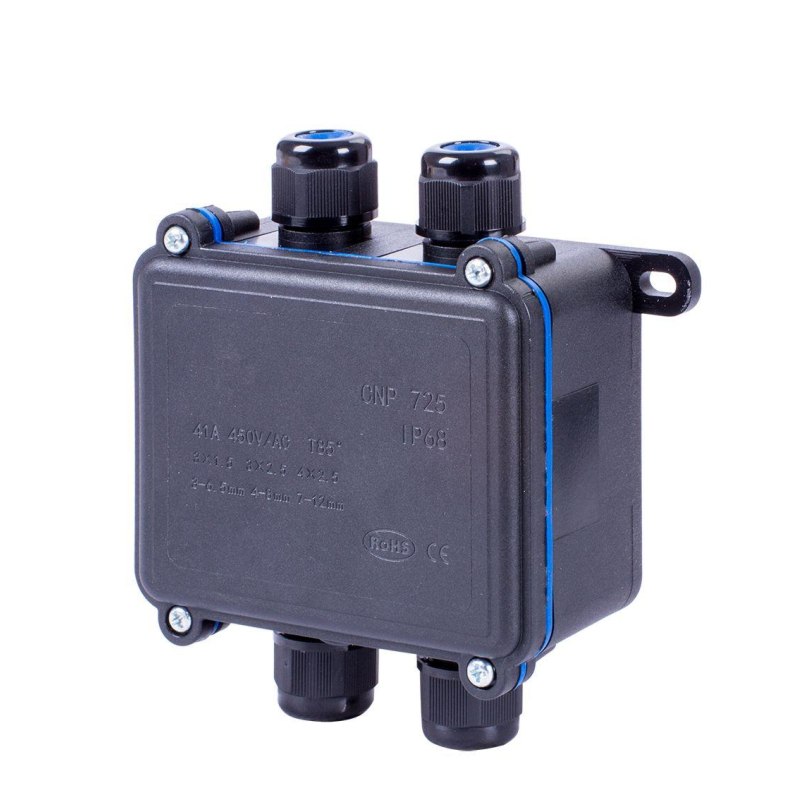 Коробка монтажна Водозахисна 78*63*34 2Вх 2Вих ENERGIO