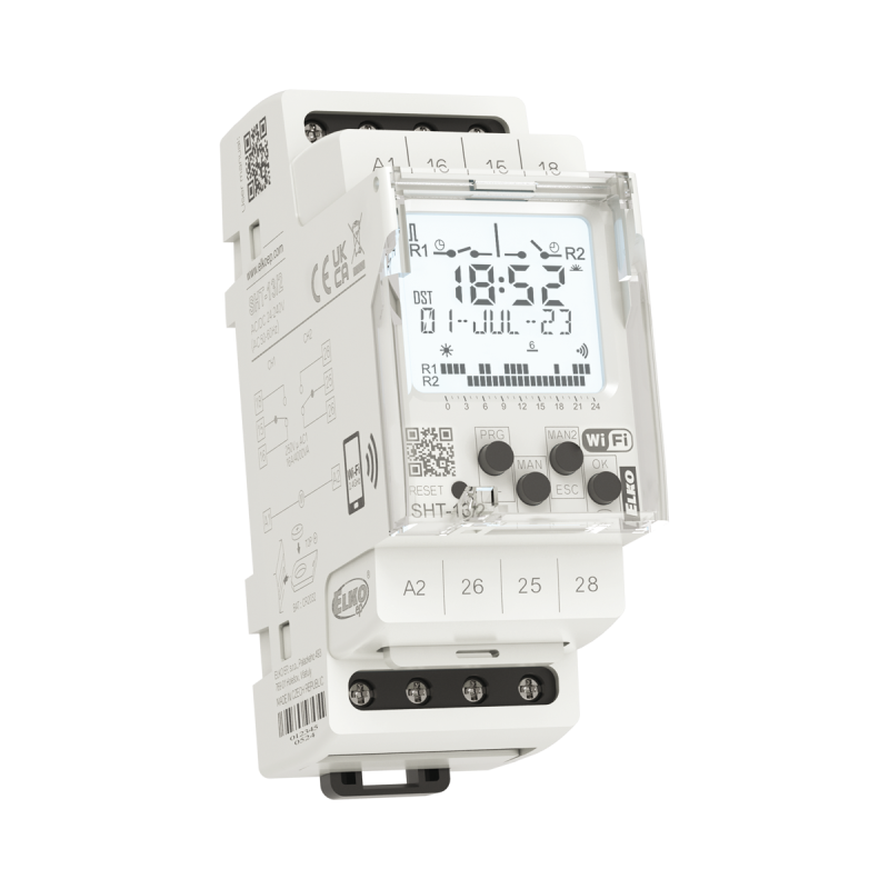 Цифровий таймер Wi-Fi Elko-Ep SHT-13/2 UNI AC/DC 24-240В