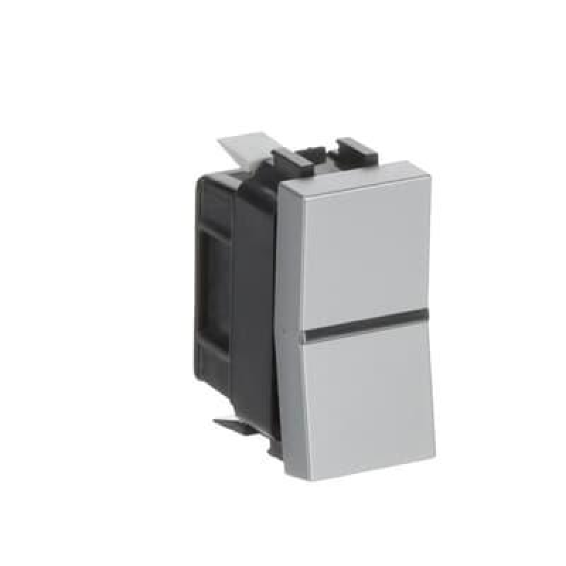 Вимикач 1-кл 1 мод. Zenit сріблястий N2101 PL Вимикач 1-кл 1 мод. Zenit сріблястий N2101 PL