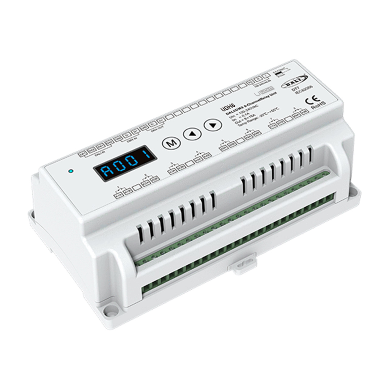 USMART UDH8 Релейний модуль (вимикач) DALI/DMX512/ручний режим USMART UDH8 Релейний модуль (вимикач) DALI/DMX512/ручний режим