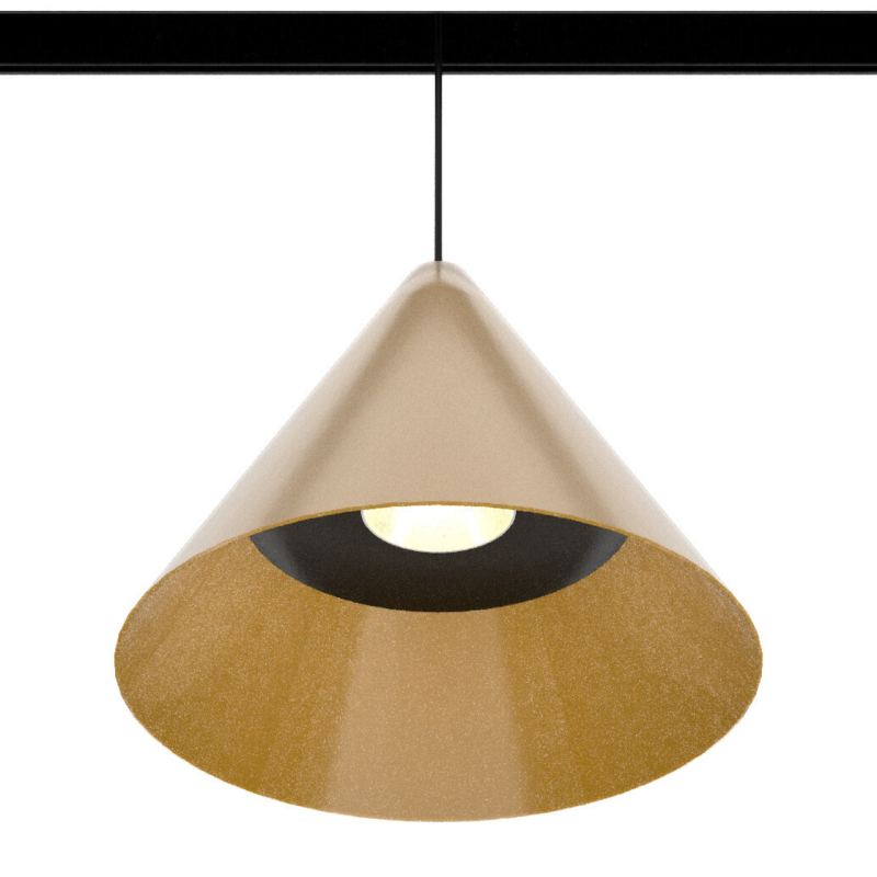 Світильник трековий підвісний ULIGHT Bell 150 intrack 12W 3000К gold black