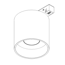 Світильник трековий ULIGHT Short ROLL80 intrack spot 12W 3000K black