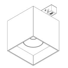Світильник трековий ULIGHT Short KUB80 intrack spot 12W 4000K white