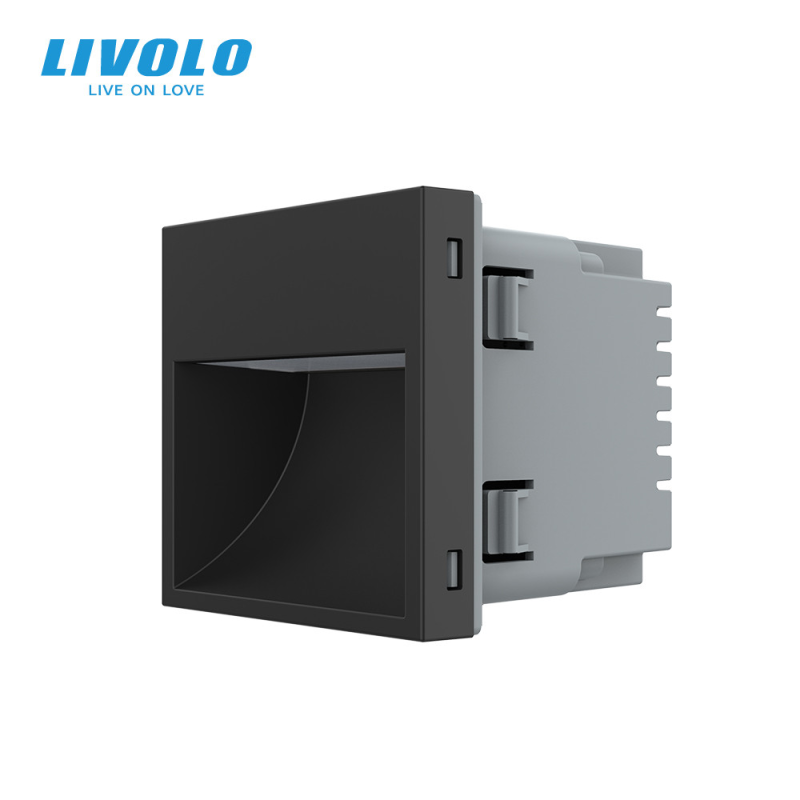 Механізм світильник для сходів Підсвітка підлоги Livolo чорний (VL-FCL1-2BP) Механізм світильник для сходів Підсвітка підлоги Livolo чорний (VL-FCL1-2BP)