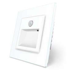 Світильник для сходів Підсвітка підлоги з датчиком руху Livolo білий скло (VL-C7FCL-2WP)