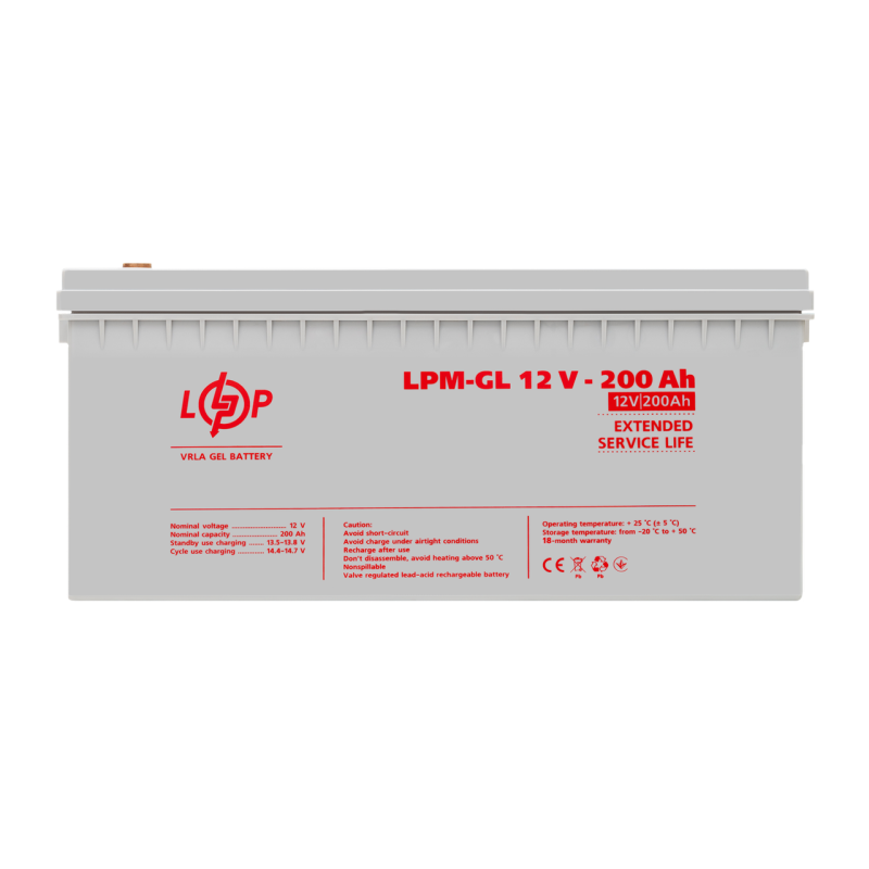Акумулятор гелевий LPM-GL 12V - 200 Ah