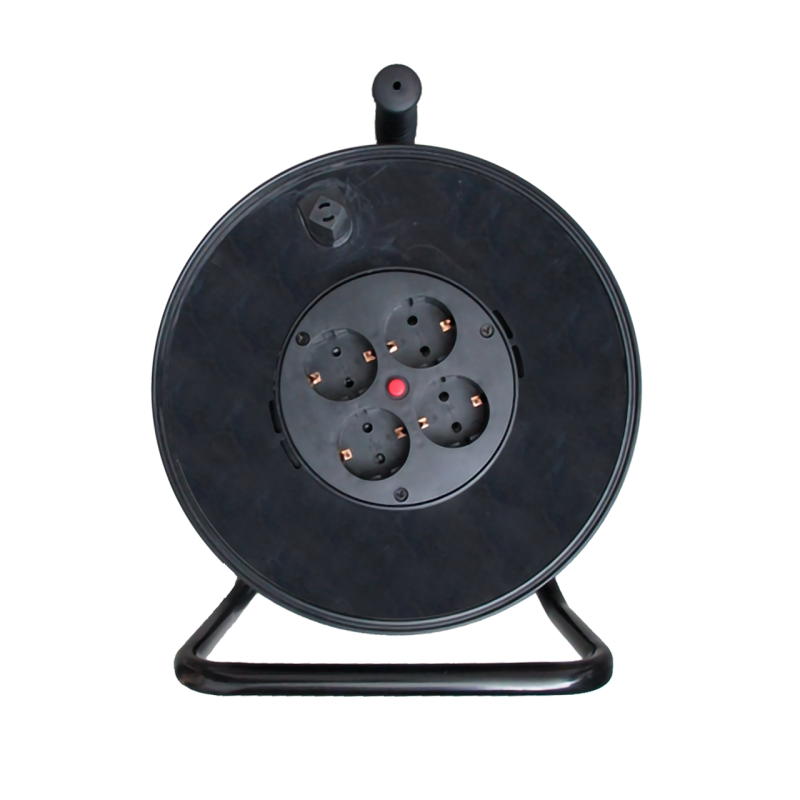 Подовжувач на котушці LP 50м (ПВС 3*1,5), 4 гнізда із заземлюючим контактом до 3.5 кВт Подовжувач на котушці LP 50м (ПВС 3*1,5), 4 гнізда із заземлюючим контактом до 3.5 кВт