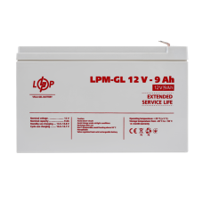 Акумулятор гелевий LPM-GL 12V - 9 Ah