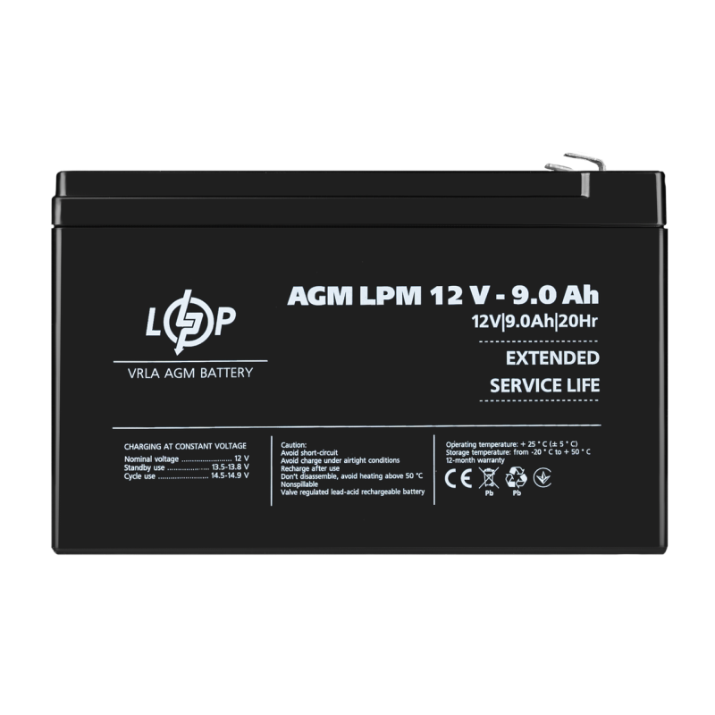 Акумулятор AGM LPM 12V - 9 Ah
