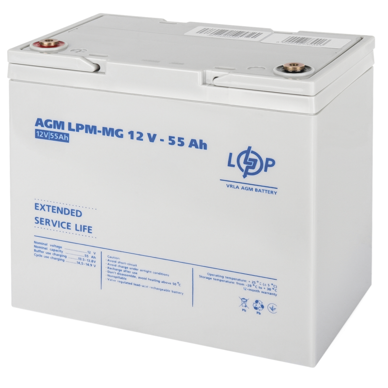 Акумулятор мультигелевий LPM-MG 12V - 55 Ah