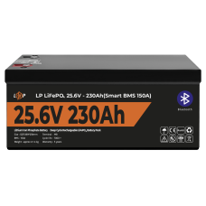 Акумулятор LP LiFePO4 25,6V - 230 Ah (5888Wh) (Smart BMS 150А) з BT пластик