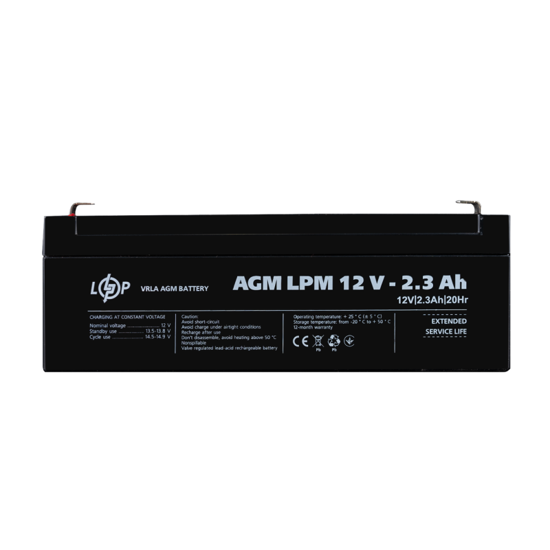 Акумулятор AGM LPM 12V - 2.3 Ah