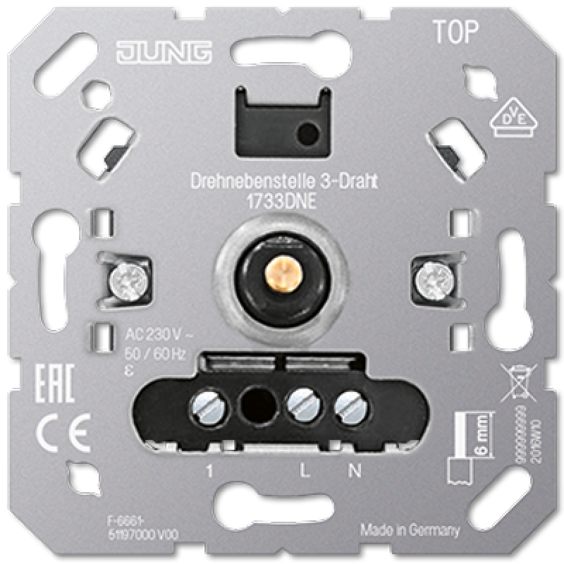 Роторна супутникова вставка 3-провідна 1733DNE