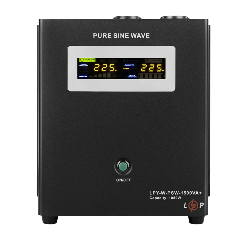 ДБЖ з правильною синусоїдою 24V LPY-W-PSW-1500VA+(1050Вт)10A/15A