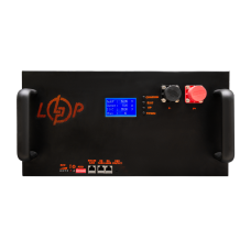 Акумулятор LP LiFePO4 51,2V - 100 Ah (5120Wh) (Smart BMS 200A/100А) з LCD метал Smart RM RS485/CAN