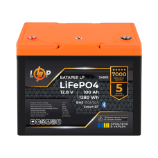 Акумулятор LP LiFePO4 12,8V - 100 Ah (1280Wh) (BMS 100A/50А) пластик Smart BT