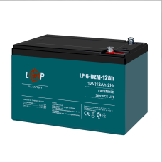Тяговий свинцево-кислотний AGM акумулятор LP 6-DZM-12 Ah - под Болт М5