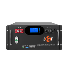 Акумулятор LP LiFePO4 51,2V - 120 Ah 6000Wh (Smart BMS 100A) с LCD RM AB RS485/CAN