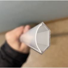 Профіль для світлодіодної стрічки кутової ЛПУ16 з розсіювачем