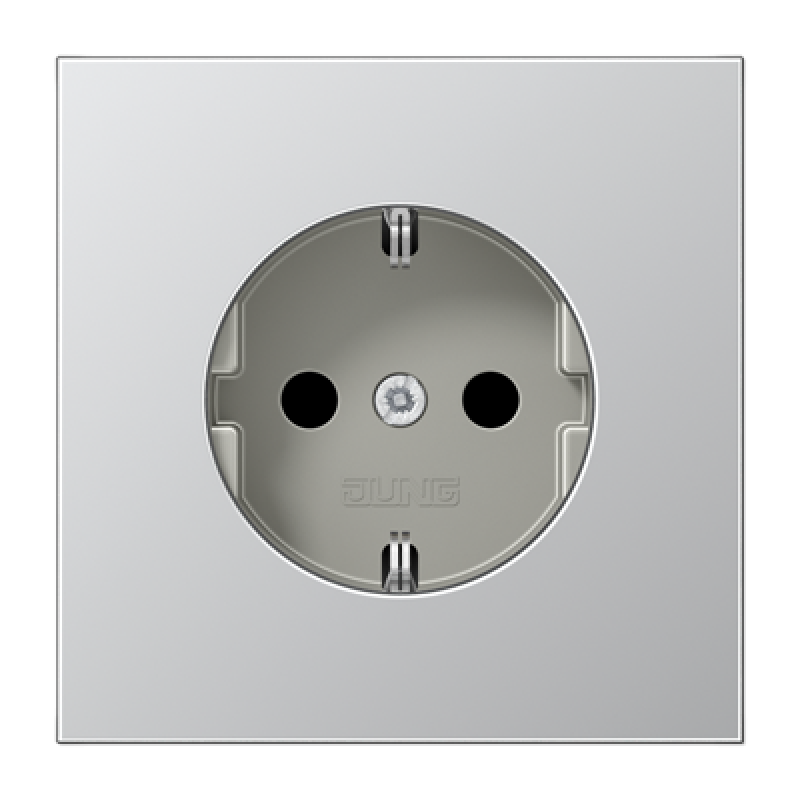 Розетка JUNG 16 A / 250 B ~ LS1520 Алюміній, AL 1520 Розетка JUNG 16 A / 250 B ~ LS1520 Алюміній, AL 1520