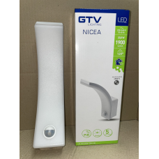 Світильник 20W GTV NICEA з датчиком руху, 4000K, IP65, DIM, білий
