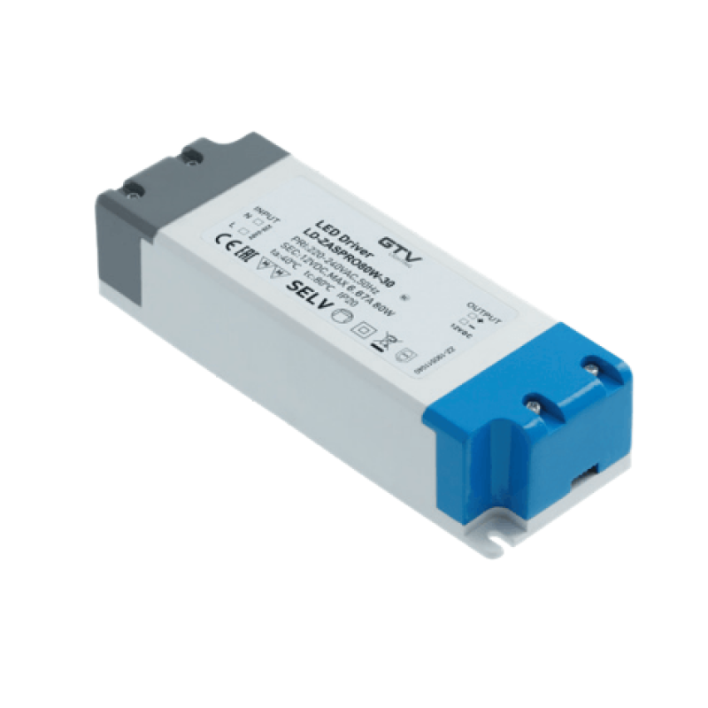 Блок живлення GTV LED PRO 12 V, 80 W, 220-240VAC, IP20, 181x63x40 мм